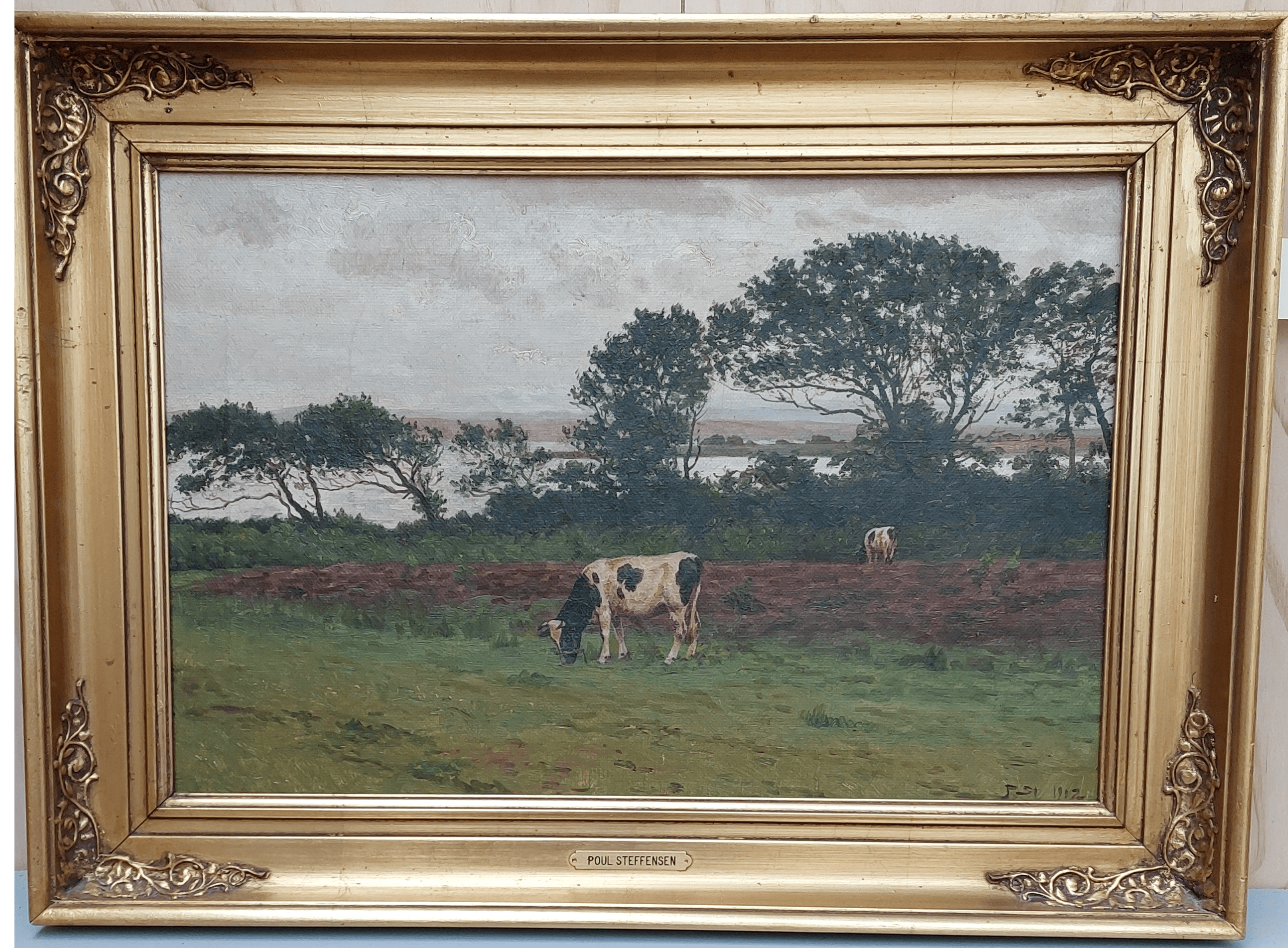 602                                  2.600 kr.
Poul Steffensen  PSt1912 
31x48 (43x60)
Landskab ved Ry