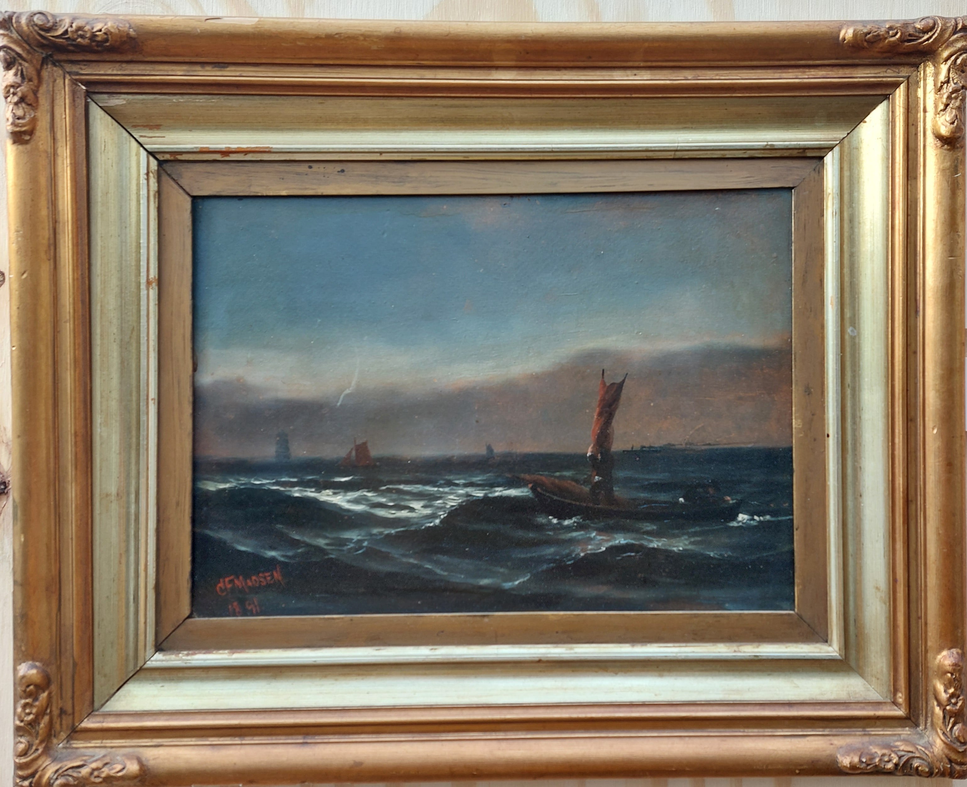 598                                    3.000 kr.
CF Madsen 1891
30x39 (36x45)