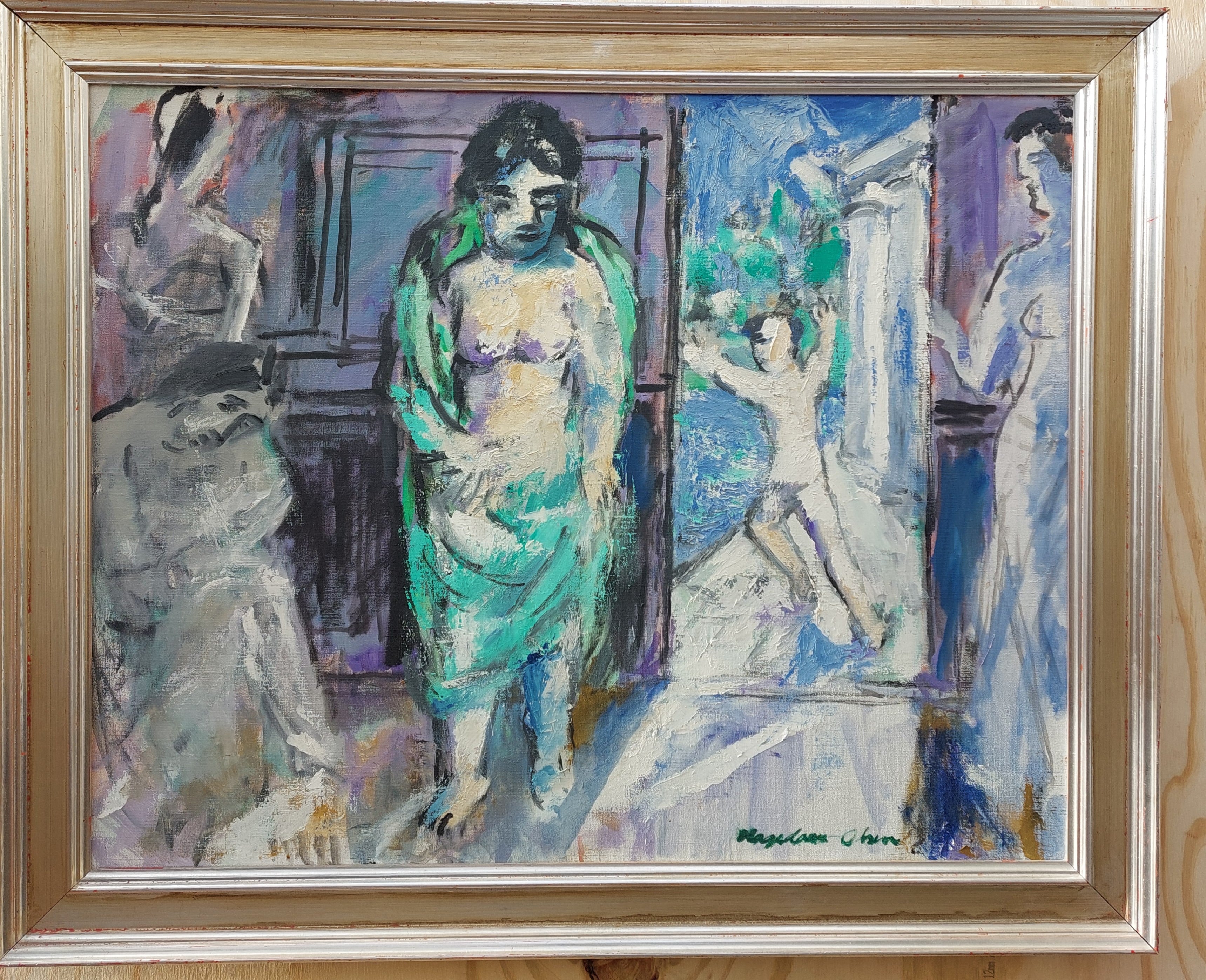 540                                   7.500 kr.
Thorvald Hagedorn Olsen  
72x90 (87x106)
Dagny i de varme bade i Abano  1990 
 ( Hans hustru)
